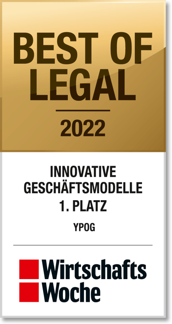 Best of Legal Award der WirtschaftsWoche für das innovativste Geschäftsmodell 2022 